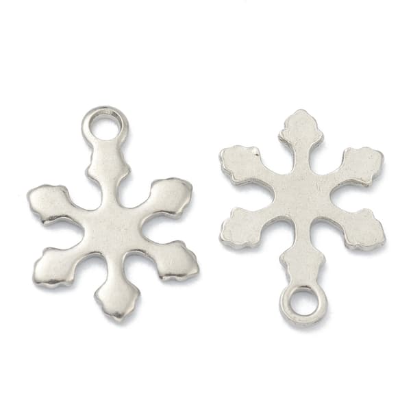 Berlock Snöflinga - Rostfritt stål 304 - 10st