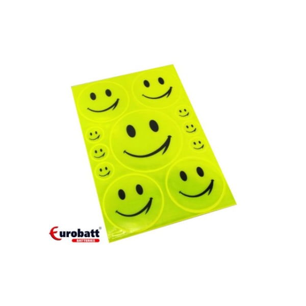 Reflex Klistermärke - Smiley - 1 ark med 11 stickers