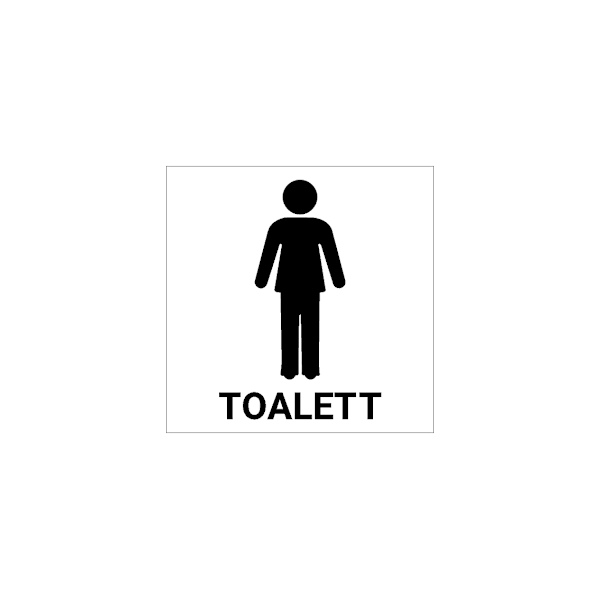 Toalettskylt WC Herr- 15x15 cm