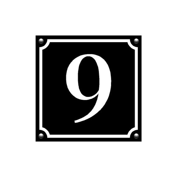 Husnummerskylt 1-9