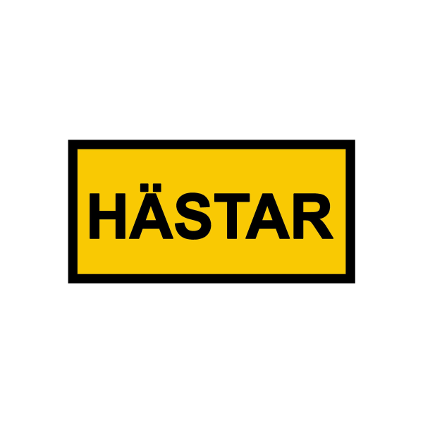 Hästar - Skylt