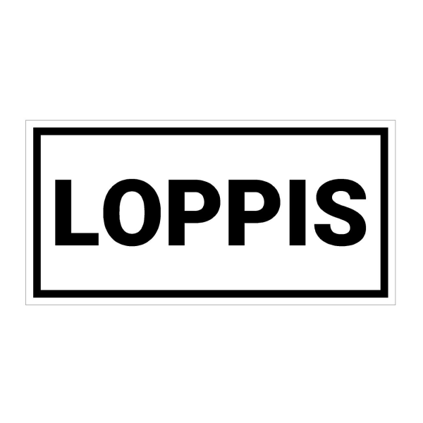 Skylt Loppis - 400x200 mm