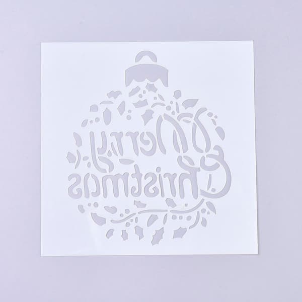 Stencil / Schablon med Julmotiv - 13x13 cm