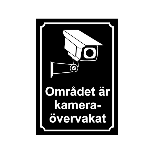 3-pack skyltar - Området är kameraövervakat