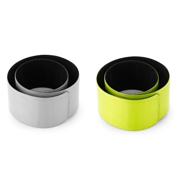 2-Pack Slapwrap - Reflexband Silver + Gul