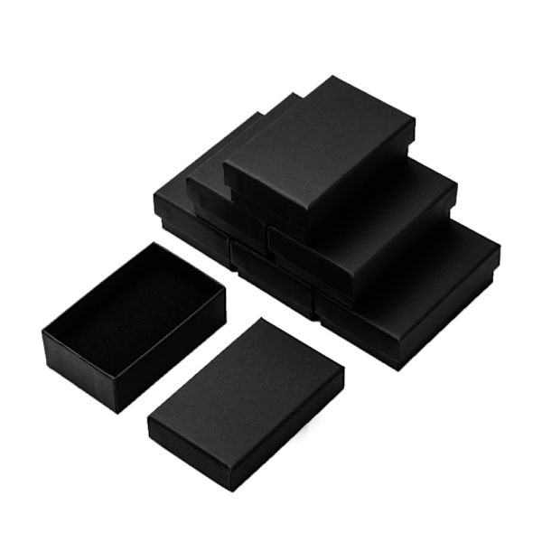 Presentask till smycke - Svart - 8x5 cm - 4st