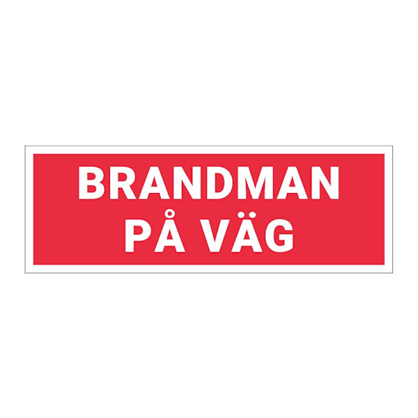 Brandman på väg - Magnetskylt