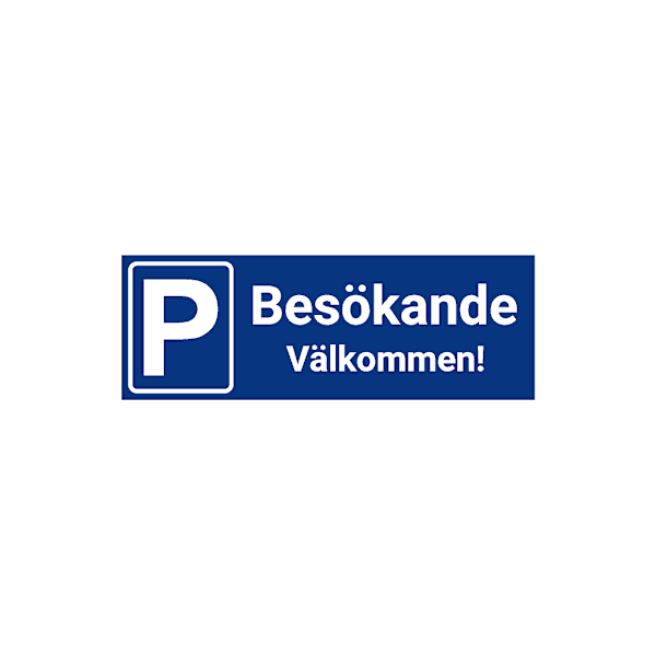 Skylt - Besökande - 300x105 mm