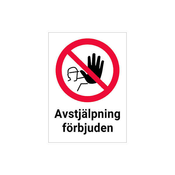 Avstjälpning förbjuden - Skylt