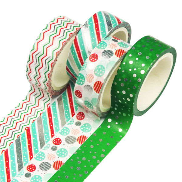 Washitejp - Scrapbooking - Jultema - 12st Rullar