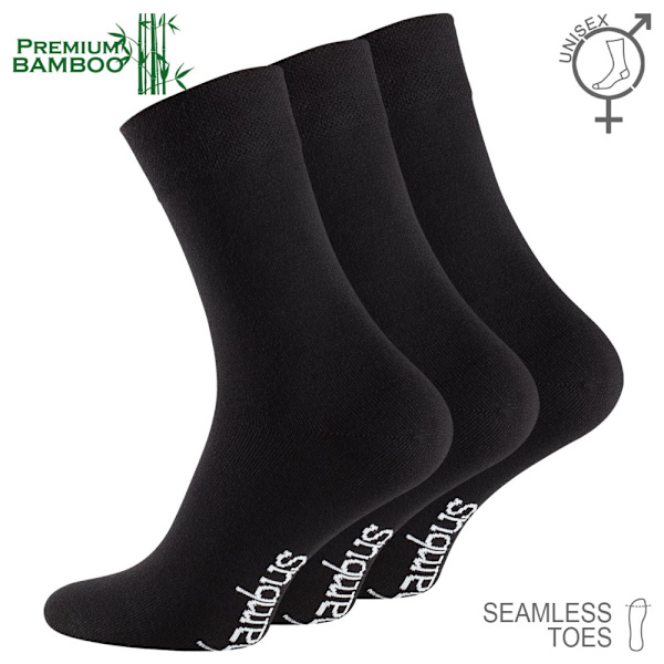 3-Pack Bambustrumpor - Unisex - Flera storlekar 39-42