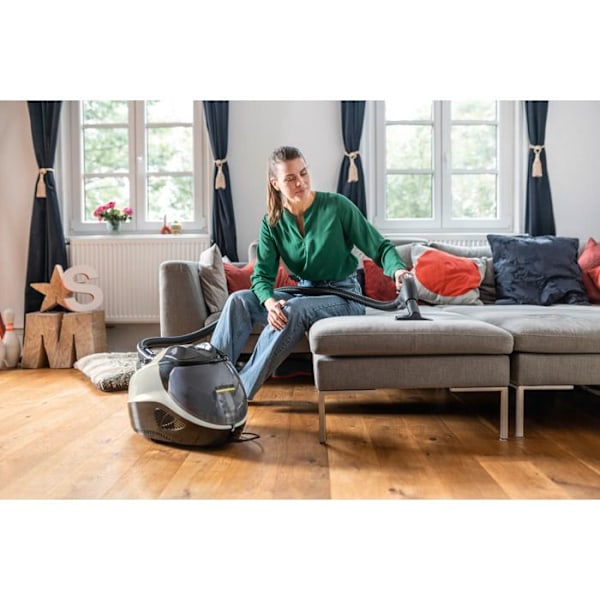 Karcher SV 7 damprenser støvsuger - Effekt 2200 W - Kapacitet 1 L - Aktionsradius 8 m - 2 i 1 Vit