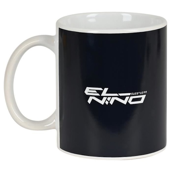Keramikkrus - Safta - El Niño Life - Sort og hvid - 10x8 cm - 35 ml svart och vitt med rött