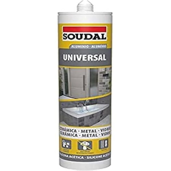 Universal aluminium silikone 280 ml Soudal