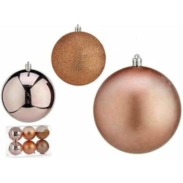 Julgranskulor - Ej specificerat - Set om 12 - Plast - Rosa - 10 cm Rosa