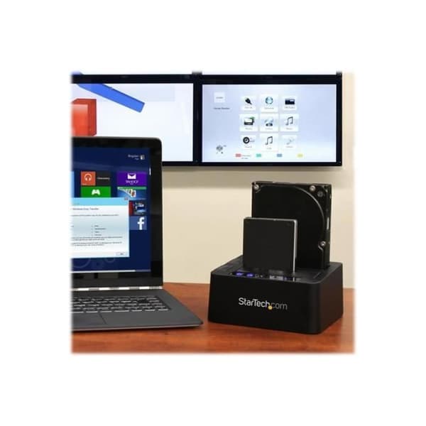 StarTech.com Fristående USB 3.1 (10 Gbps) duplicering för 2,5" eller 3,5" SATA-hårddiskar (SDOCK2U313R)