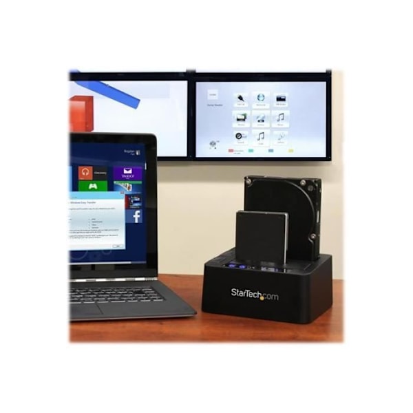 StarTech.com Standalone USB 3.1 (10 Gbps) duplikator til 2,5" eller 3,5" SATA-harddiske (SDOCK2U313R)