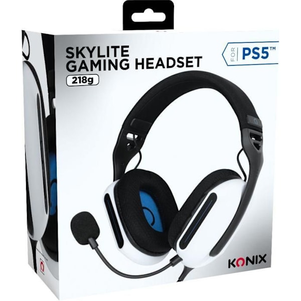 Konix Skylite ultralätt trådbunden gaming headset för PS5