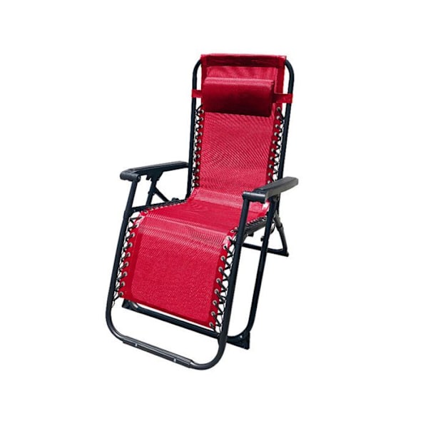 Liggande utomhus trädgårdsloungestol 90 x 108 x 66 cm Röd - Marbueno