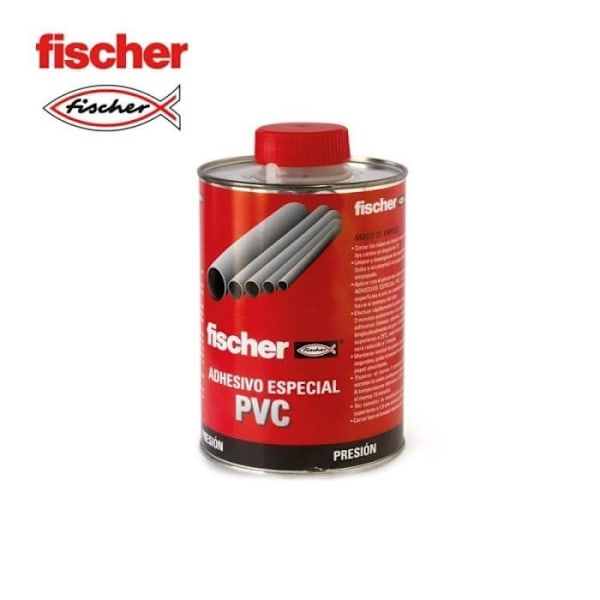 Lim - FISCHER - PVC 1L - Röd - Mångsidig - Såld styckvis
