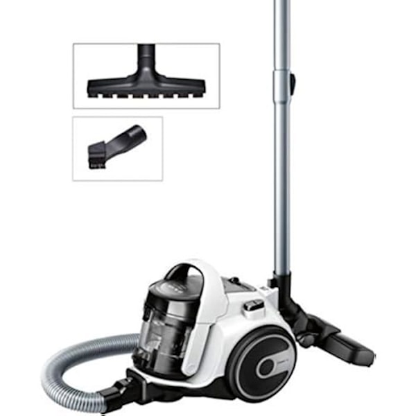 BOSCH BGS05A222 støvsuger uden pose - Kapacitet 2L - Vandfilter/pung - Lydniveau 80 dB - Sort Sort, Hvid