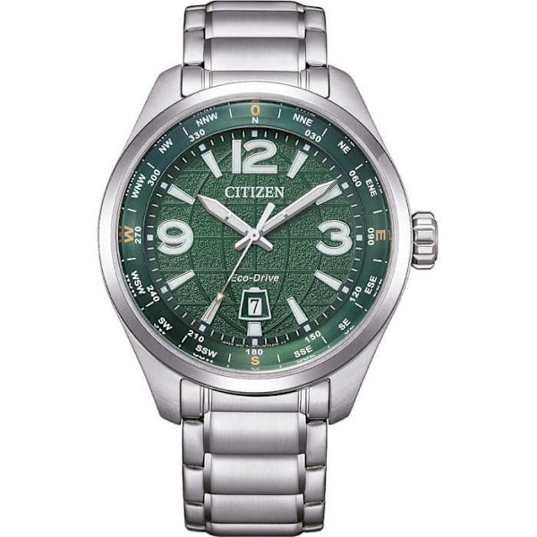 Kello - Vihreä Teräs - Citizen - AW1830-88X Silver, Grön