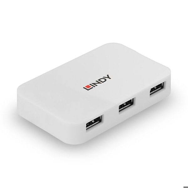 LINDY Basic USB 3.0 hub - 4 porte - Hvid