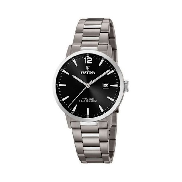 Ur - Festina - F20435-3 - Sølv - Sort - Vandtæthed 5 ATM Silver, Svart