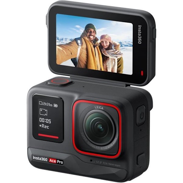 Actionkamera - Insta360 - Ace Pro - 8K Ultra HD - Touchskærm - Vandtæt Sort