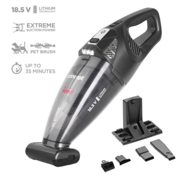 bærbar støvsuger koncept vp4360 grå [hdcoeorvp436000]