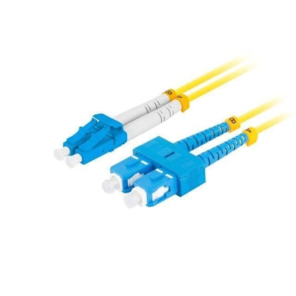 Fiberoptisk kabel - Lanberg - G657A1 - Gul - Duplex - 2m Gul