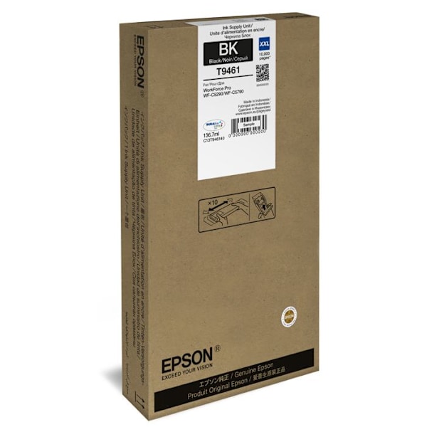 EPSON T9461 blækpatron - 136,7 ml - XXL størrelse - Sort