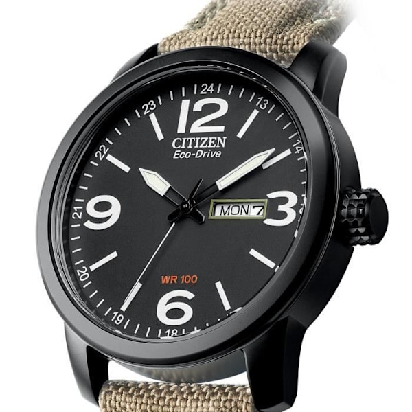 Kello - Citizen - Urban Eco Drive BM8476-23E - Nahka - Musta - Aurinkoenergia Svart