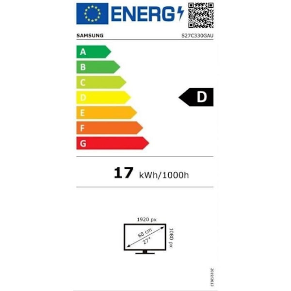 Skærm PC Samsung LS27C330GAUXEN 27'' (16:9), Full HD 1920x1080, 100Hz, 1ms (MPRT), Flad, 250cd/m2, 1000:1, Neutralt, Kabel(ler) HDMI