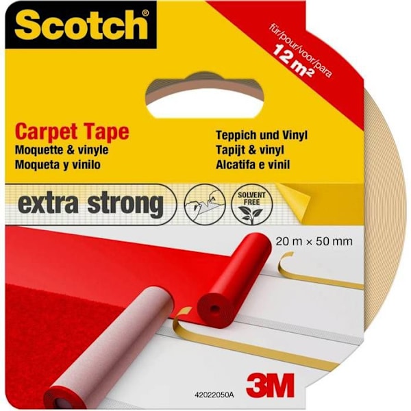 Dobbeltklæbende tape - Scotch 3M - Ekstra stærk - 50 mm x 20 m - 1 Rulle