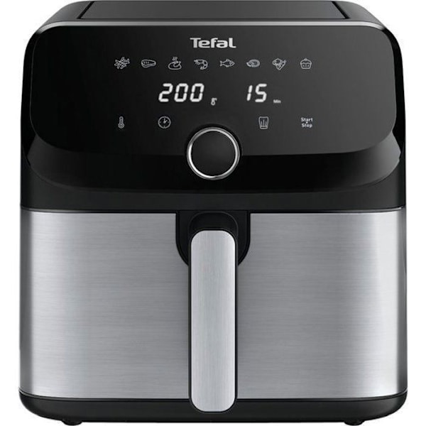 Fritureboks - TEFAL - Easy Fry Mega - 7,5L - Manuel hakker 500ml - Lilla/grå SVART