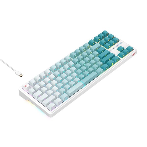 Pelinäppäimistö RGB-valoilla 1,8 m, 200 mA - Havit (KB901L) - Valkoinen/Vihreä