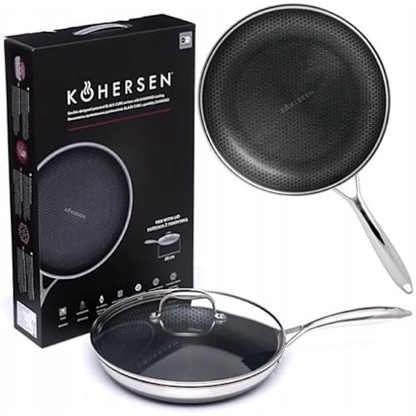 "Pande - KOHERSEN - Black Cube - 28 cm - Dæksel - Køkken - Sort"
