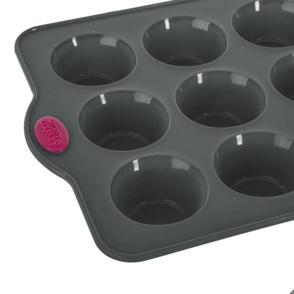 Muffinsform - Gourmethemlighet - 12 hål - Silikon - Taupe - Ugns- och mikrovågssäker Mol