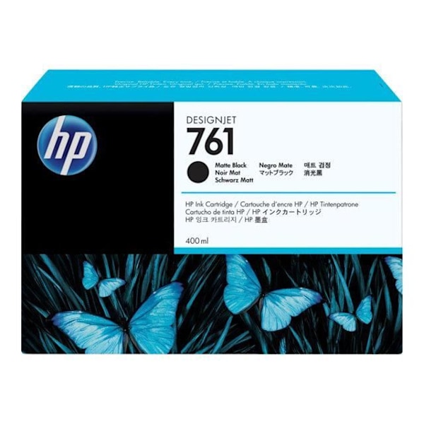 HP Pack of 1 761 Alkuperäinen mustepatruuna - musta - 400 ml