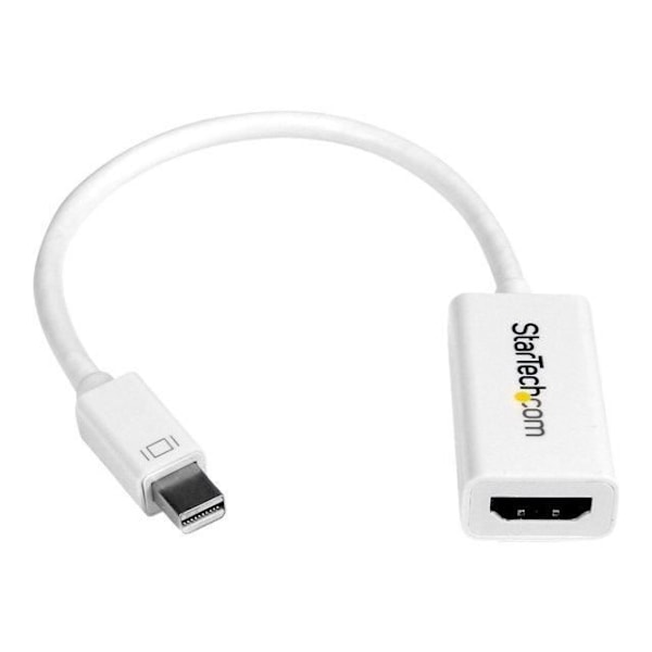 STARTECH.COM Active Mini DisplayPort 1.2 - HDMI 4K -sovitin - MacBook-yhteensopivaan Mini DP - M / F - valkoinen