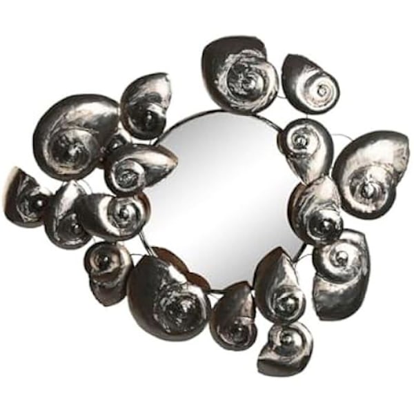Seinäpeili - HOME ESPRIT - Hopea - 80 x 10 x 95 cm - Metalli - Nykyaikainen Flerfärgad
