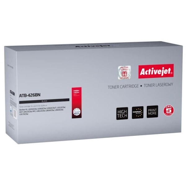 Tonerin patruuna - Activejet - ATB-426BN - Yhteensopiva - Musta - 9000 sivua