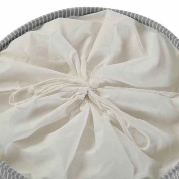 grå polyester bomuld nylon vasketøjskurv (38 x 48 x 38 cm)