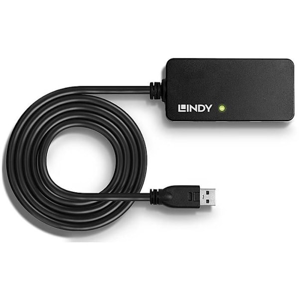 Aktiv USB 3.0 forlængerkabel - Pro - 10m - Hub med 4 porte - Sort - Tilslutter op til 4 enheder
