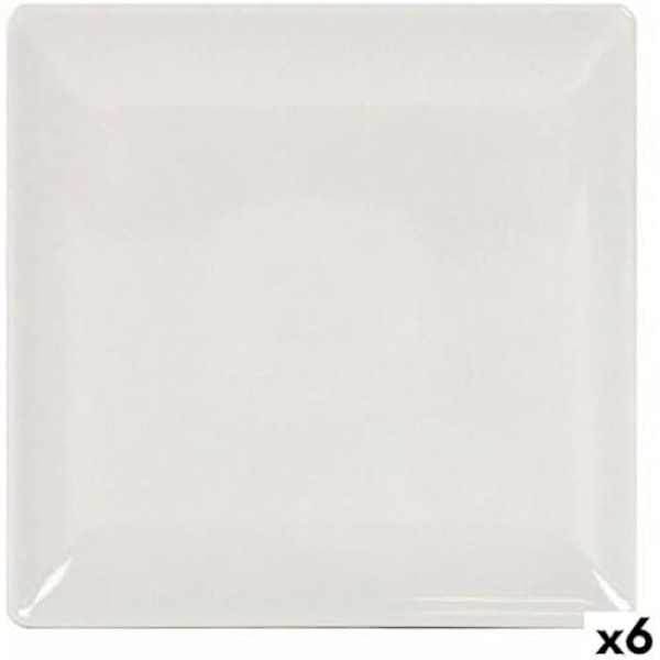 Middagstallrik - La Mediterránea - 41678 - Elfenbensstengods - 24 x 24 x 2 cm - Set med 6 enheter Flerfärgad