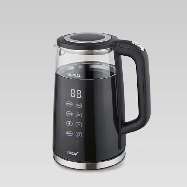 Sähkökannu - Maestro - MR-049 - 1.7L - 2200W - Kosketusnäyttö - Langaton sort