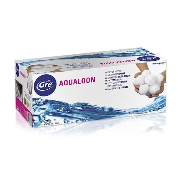 Média filtrerende tekstil Aqualoon til sandfilter - GRE - Hvid - 700 gr - Filtrering 3 mikron Vit