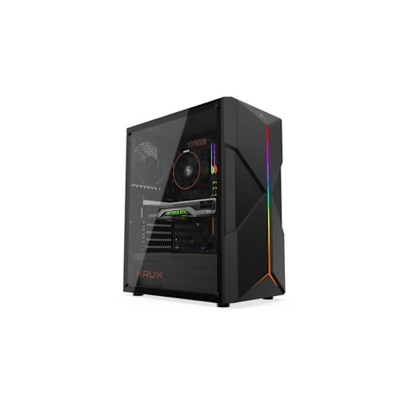 KRUX ASTRAL Musta - ATX, micro ATX, Mini-ITX - 3 sisäistä levypaikkaa - 7 laajennuspaikkaa musta