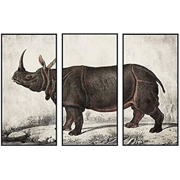 Maleri - DKD HOME DECOR - Estándar - Sort og grå - Lærred og polystyren - 182 x 5 x 122 cm svart och grått